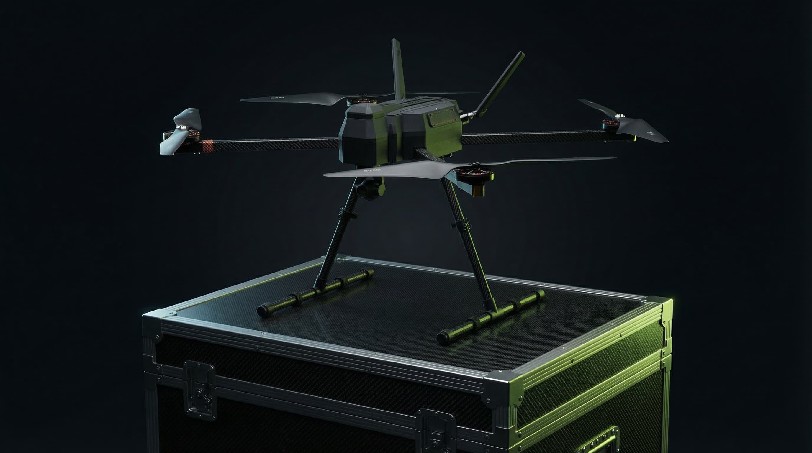 Sentinel packed for deployment on carry case